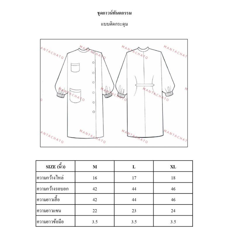 ชุดเจ้าหน้าที่ ชุดกาวน์